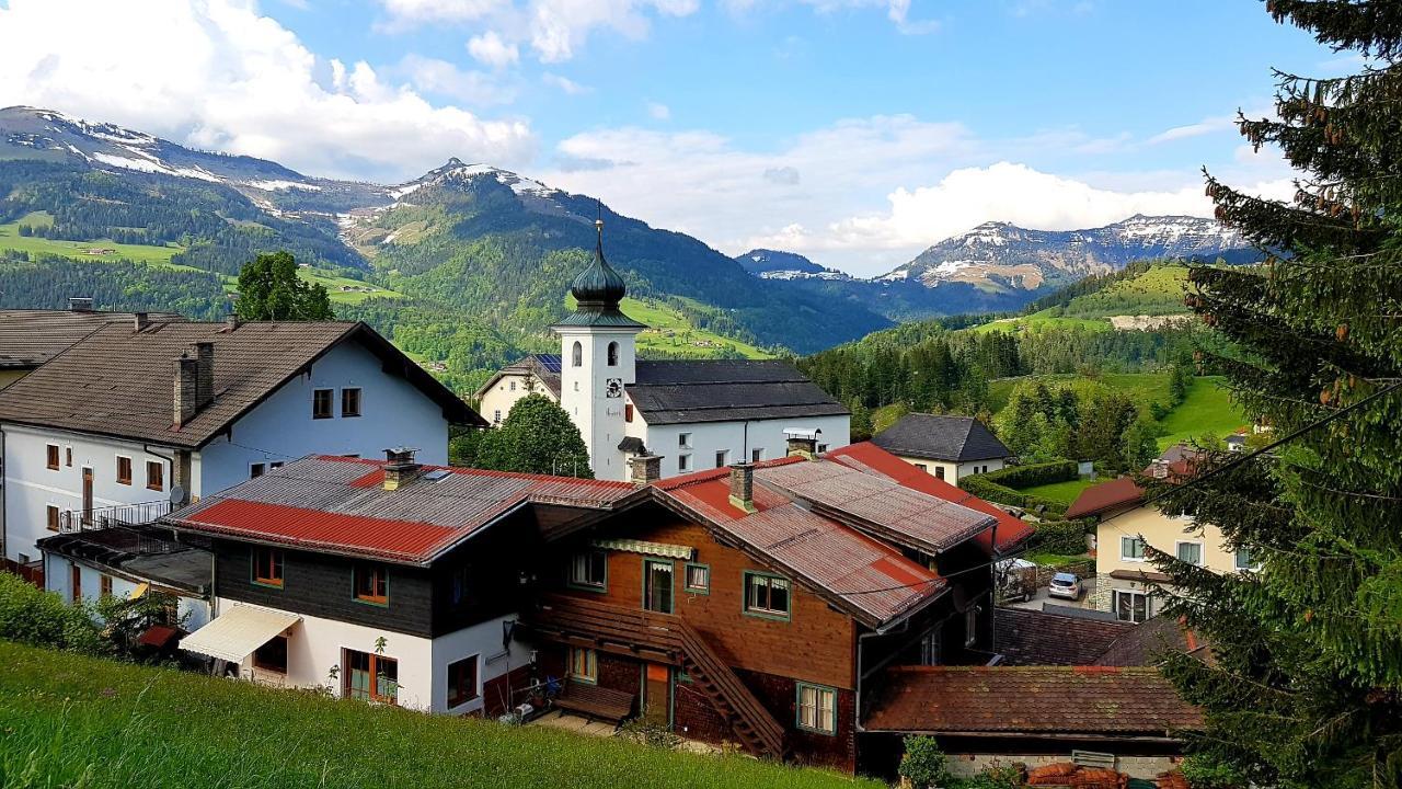 Tauglerei Appartement Enzian In Den Zauberbergen Sankt Koloman Eksteriør billede